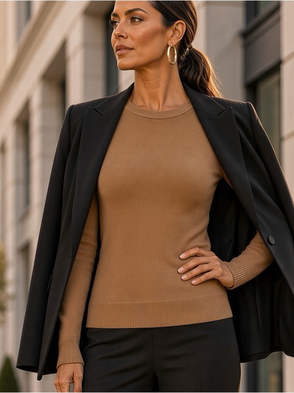 Banana Republic Camel Crewneck Sweater